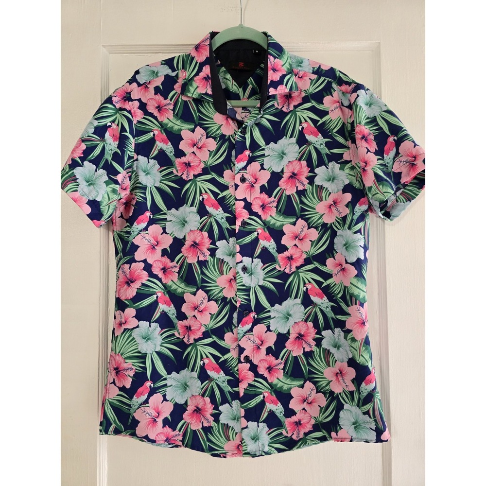 BC Collection Men's Stay on Tropic Short‎ Sleeve Shirt Sz Medium
